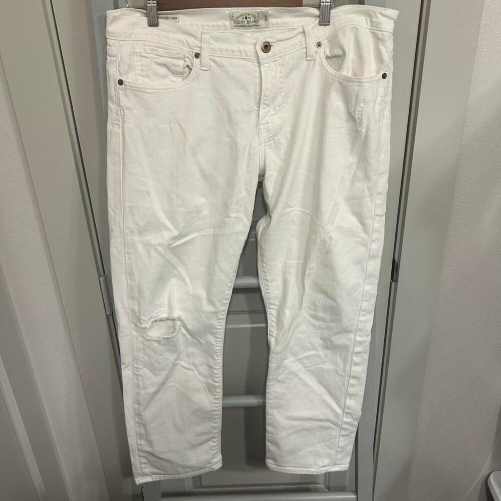 Lucky Brand Women's White Crop Jeans